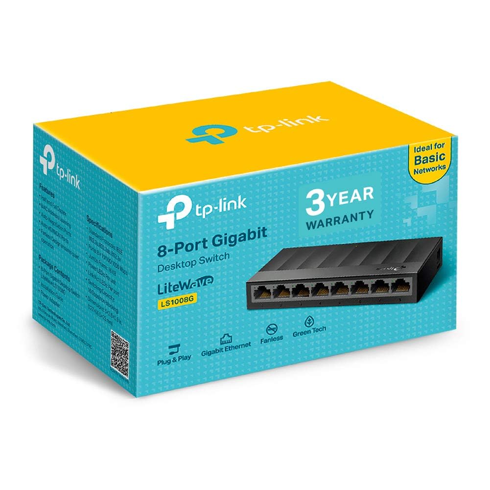 TP-Link LS1005G 5-Port Gigabit Network Switch, Ethernet Splitter