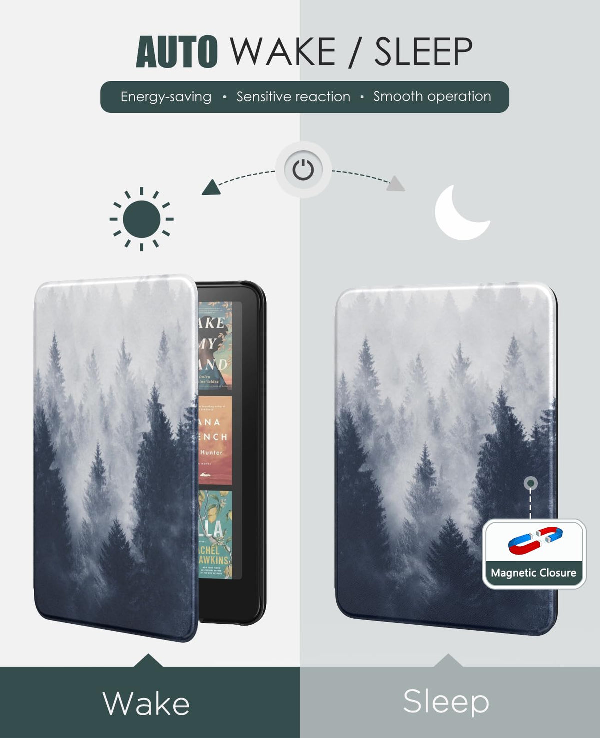 MoKo Case for 7" Kindle Paperwhite 12th Gen&Colorsoft 2024, Agave Green