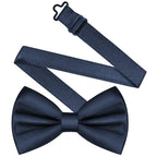 URAQT Men Pre-Tied Solid Satin Bow Tie, Adjustable Formal Bowtie