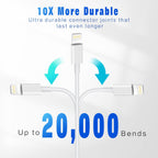 iPhone Charger Cable 3Pack 1.8M MFi Certified Fast Charging Lightning Cable