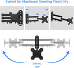 Suptek Full Motion TV Wall Mount Bracket for Most 13-30 inch TVs and Monitors, Flat and Curved TVs up to 28lbs, Tilt Swivel and 16.9 inch Extension, Max VESA 100x100mm, Black, MA2776