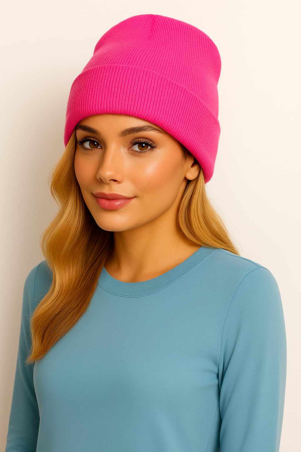 Beanie Hat Plain Soft Comfortable Casual for Men Women Warm Knitted Winter Woolly Skully Ski Headwear Stretchy Thermal Unisex Cap Perfect for Daily Wear Outdoor Sports and Hiking