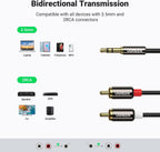 UGREEN RCA to 3.5mm Cable Stereo Phono to 3.5mm Mini Jack Audio Lead 2M