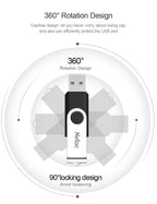 Netac 64GB USB 3.2 Flash Drive, High Speed Swivel Design Memory Stick,Up to 90/30 MB/s(R/W) Pen Drive, Thumb Drive for Data Storage, Zip Drive and jump Drive with LED Light