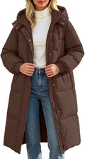 Winter Jacket Women Long With Hood, Plus Size Puffer Jackets For Women Uk,Ladies Coats And Jackets With Pockets Windproof Coats Black Parka Coat For Outdoor Hiking Travel