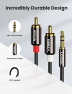 UGREEN RCA to 3.5mm Cable Stereo Phono to 3.5mm Mini Jack Audio Lead 2M