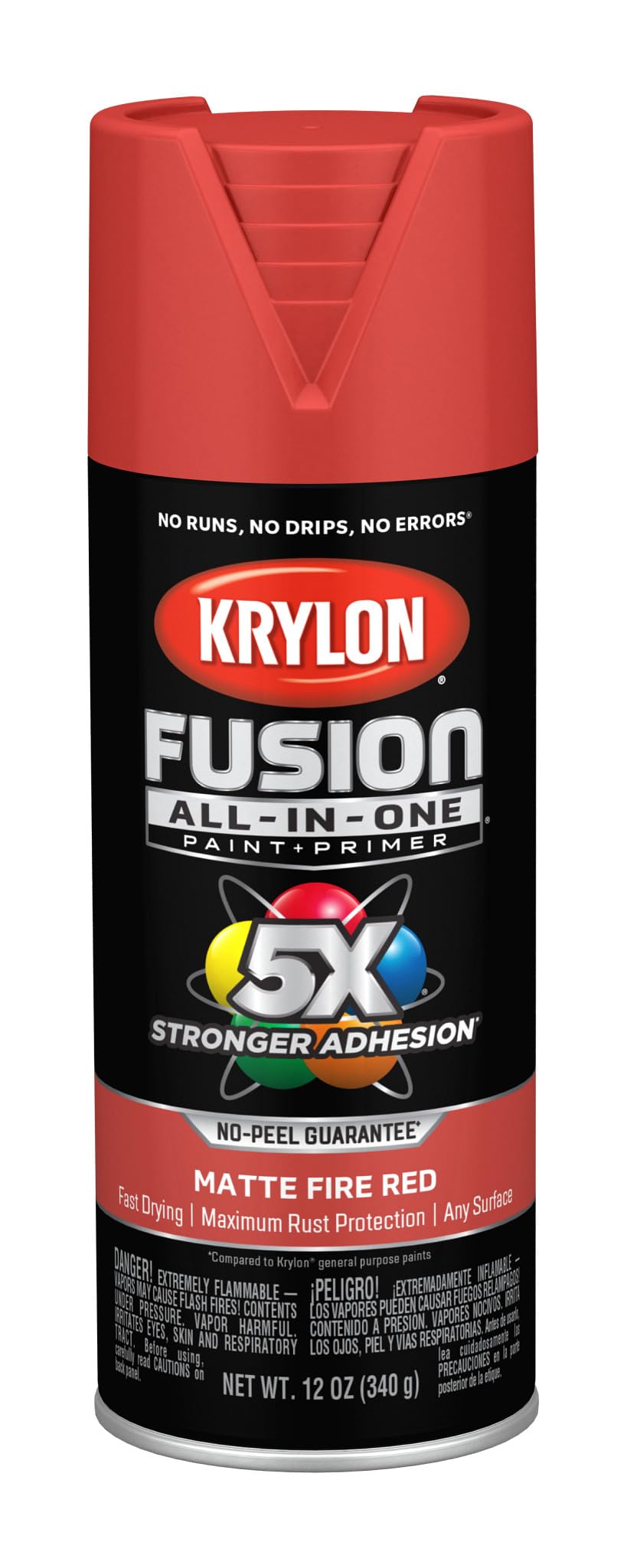 Krylon Fusion All-In-One, Metallic, Black Stainless Steel, 12 oz