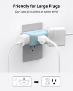 TROND Multi Plug Outlet Extender with USB, 2 Pack Plug Splitter