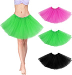Tutu Skirts for Women, Elastic 3 Layered Tulle Tutus Skirt for Adult Dance Ballet Skirts for Dress-up Parties Dancing
