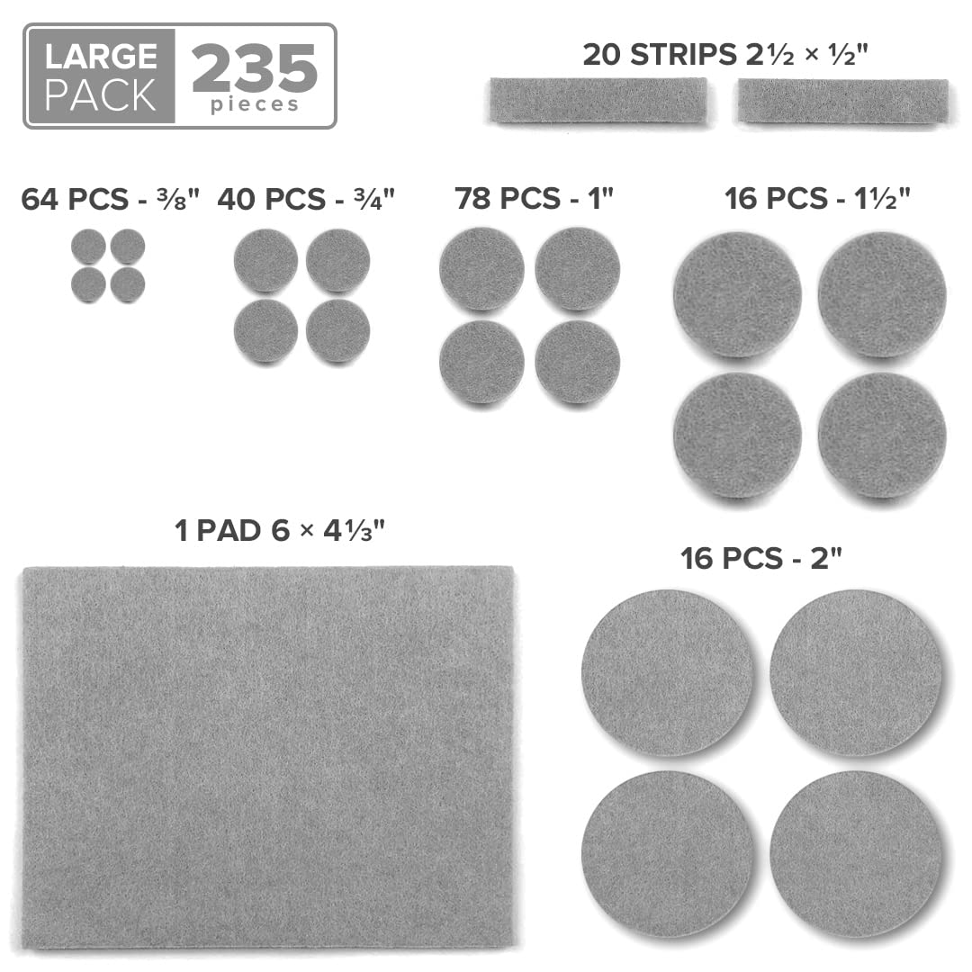 Felt Furniture Pads X-PROTECTOR 133 PCS Premium Furniture Pads - Felt Pads