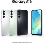 Samsung Galaxy A16 4G Android Smartphone, Super Amoled 6.7" Screen, Multiple Cameras, 128GB Storage, Blue Black, 3 Year Manufacturer Extended Warranty (UK Version)