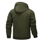 Teddy Fleece Men Hoodie Fleecing Lined Fuzzy Jacket with Pockets Full Zip Hooded Adjustable Sweatshirts Warm Parka Jackets Sherpa Ski Jackets Thermal Cardigan Jumper Coats Winter Outerwear Clothing