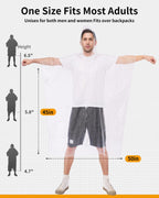 Hitituto Rain Ponchos for Adults - Extra Long Emergency Poncho with Hood, 6/12/24 Family Pack Raincoat, Home Survival Kits