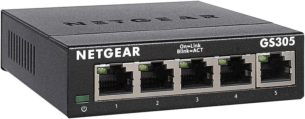 NETGEAR 5 Port Gigabit Network Switch, Unmanaged Ethernet Switch GS305