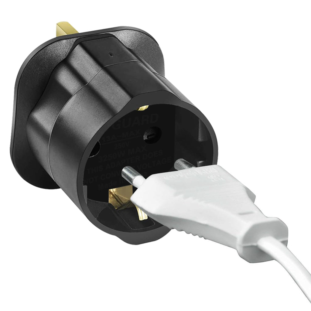 VGUARD European to UK Plug Adaptor, BS8546 Certified EU to UK Adapter