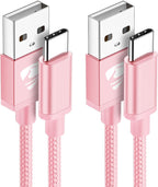 USB C Charger Cable 3M 2Pack Type C Charger Fast Charging 3A Lead Braided for Samsung Galaxy S23 S22 S21 S20 S10 S9 S8 A12 A13 A20e A21s A53 A70,Google Pixel 7 6,Huawei P30 P40,Sony Xperia,Switch,PS5