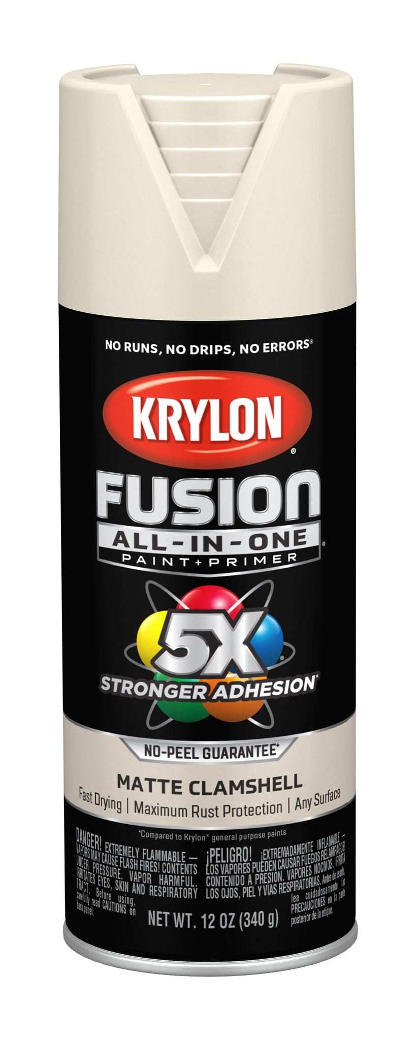 Krylon Fusion All-In-One, Metallic, Black Stainless Steel, 12 oz