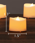Homemory 24-Pack Flameless Tea Lights Candles Battery Operated, 200+ Hours