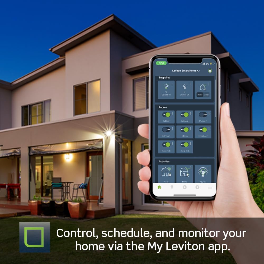 Leviton Decora Smart Switch, Wi-Fi, D315S-1RW, White
