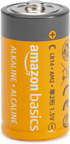 Amazon Basics 12-Pack C Batteries Alkaline 1.5V, 5-Year Shelf Life