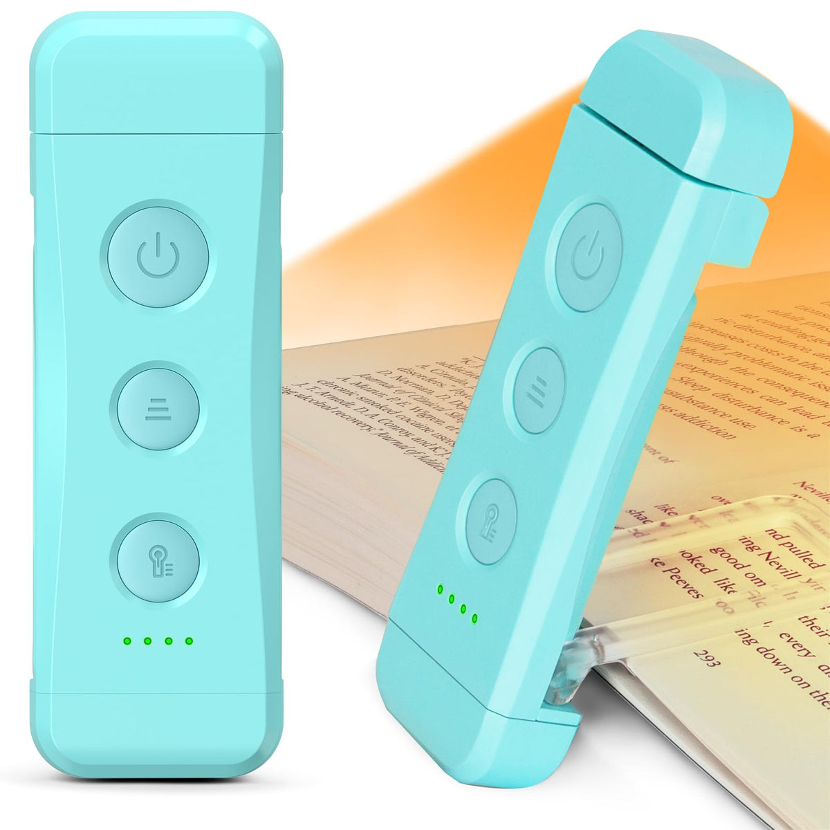 Glocusent USB Rechargeable Book Light, Portable Clip-on LED Reading Light