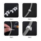 Abnii Cable Clips, 7 mm 100 Pcs Nail Clips, White