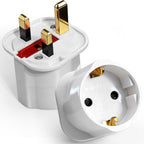 VGUARD European to UK Plug Adaptor, BS8546 Certified EU to UK Adapter