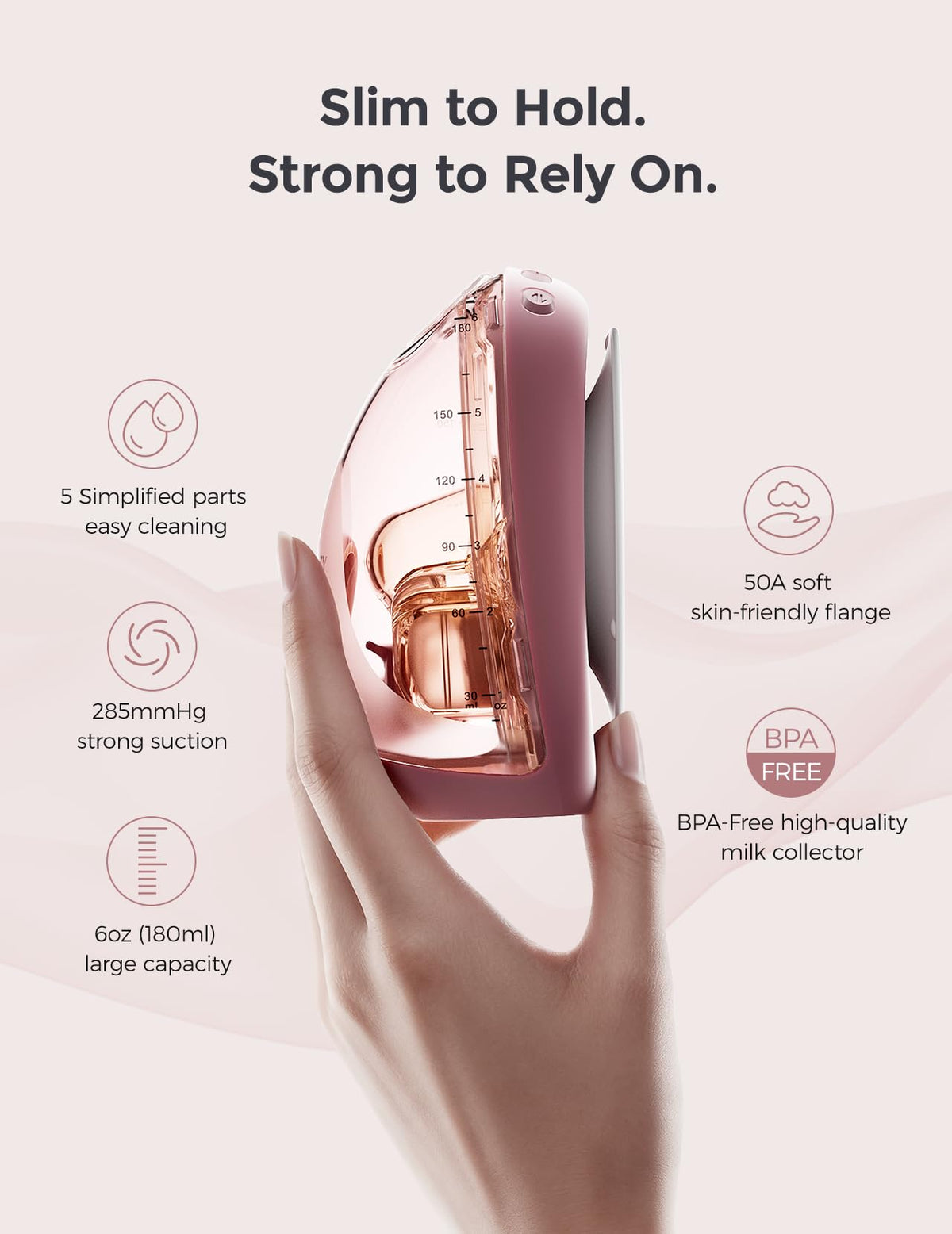 Momcozy M5 Smart Wearable Breast Pump, Double Pack, Gray