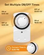 hbn 24Hour Mechanical Timer Plug Socket UK,Light Timers for Home Security