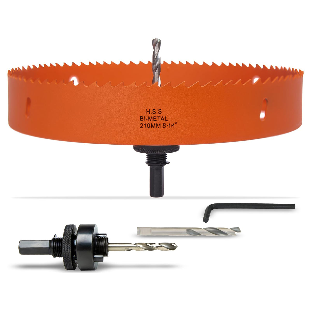 7-1/8 inch Hole Saw for Wood, Metal, Plastic & Drywall, with Arbor