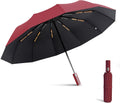 24K Strongest Windproof Travel Compact Umbrella Sturdy Frame Automatic Umbrella for Women & Men