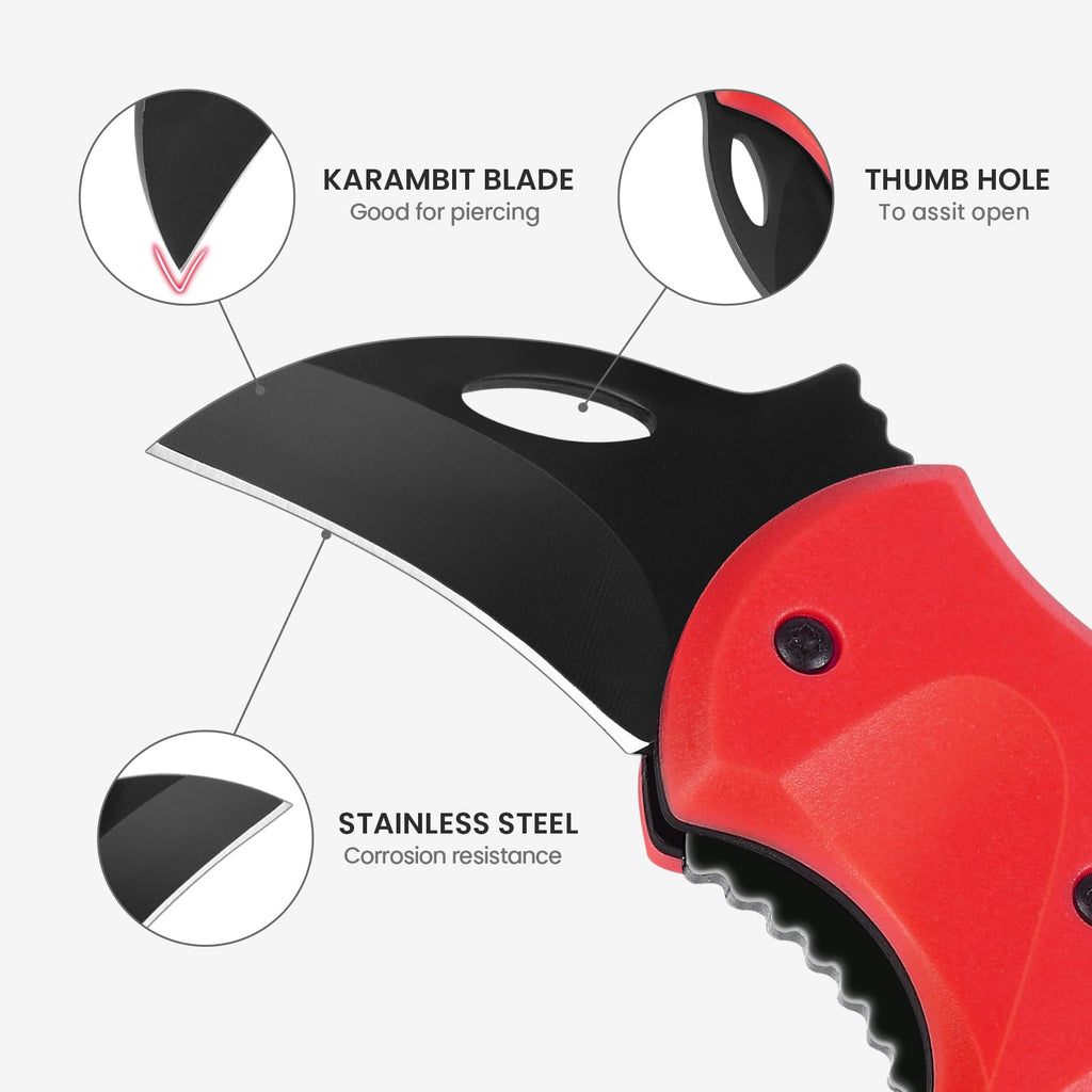 FUNBRO Small Pocket Knife, Cool Box Cutter with 1.34 Inch Sharp Blade