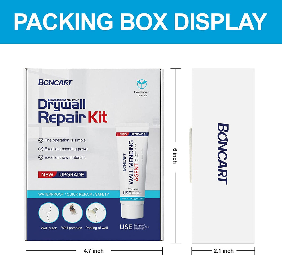 Drywall Repair Kit, 2-Pack Wall Mending Agent, Wall Spackle with Tools