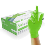 UNIGLOVES Black Pearl Nitrile Examination Gloves - Multipurpose, Powder Free and Latex Free Disposable Gloves - Box of 100 Gloves, Black, Large (GP0034)