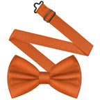 URAQT Men Pre-Tied Solid Satin Bow Tie, Adjustable Formal Bowtie