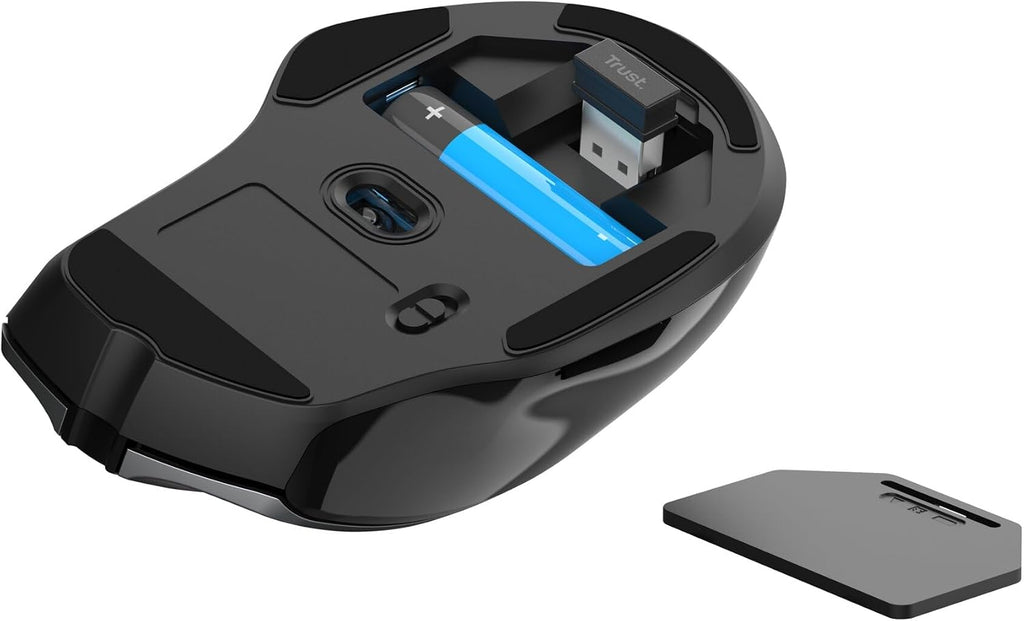 Trust Nito Ergonomic Wireless Mouse with Thumb Rest, 6 Buttons