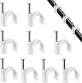 Abnii Cable Clips, 7 mm 100 Pcs Nail Clips, White