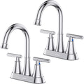 Matte Black Bathroom Faucet, Hurran 4 inch Centerset 2-Handle Lead-Free