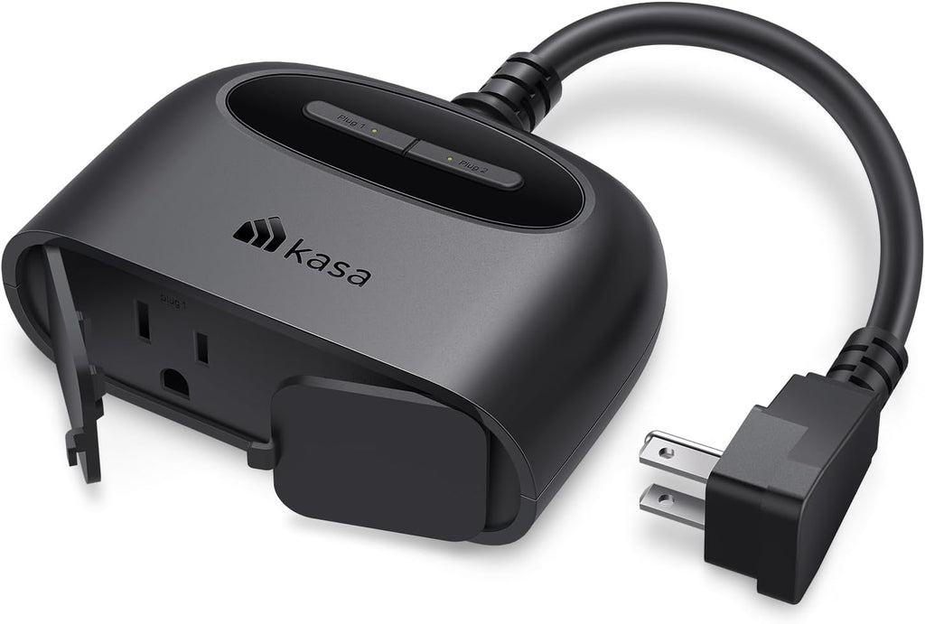 Kasa Outdoor Smart Plug, Smart Home Wi-Fi Outlet with 2 Sockets, EP40