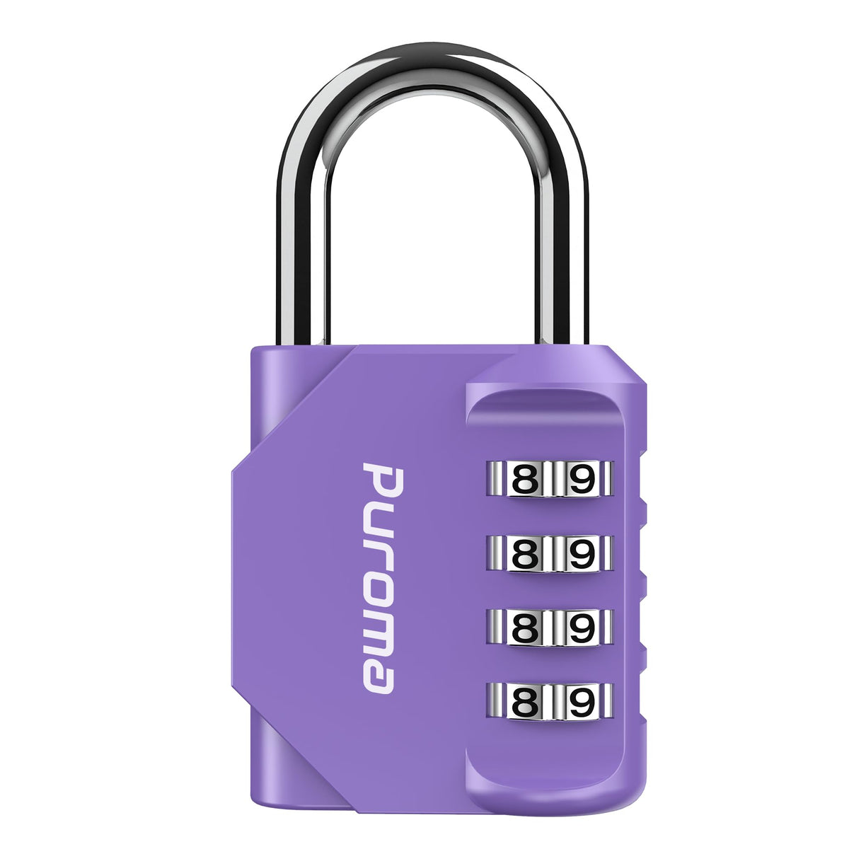 Puroma 2 Combination Lock Locker 4 Digits Combo Padlock Gym Silver & Black