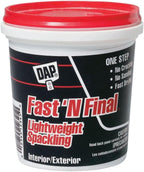 DAP Fast 'N Final Lightweight Spackling, White, 8 Oz (7079812140) (Pack of 12)