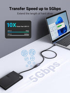 UGREEN USB 3.0 Extension Cable A Male to A Female USB Extension Cable, USB Extender Lead with Gold Plated Contacts for Oculus Rift, PS VR, HTC Vive, Card Reader, Keyboard, Printer, Scanner, Camera, 2M