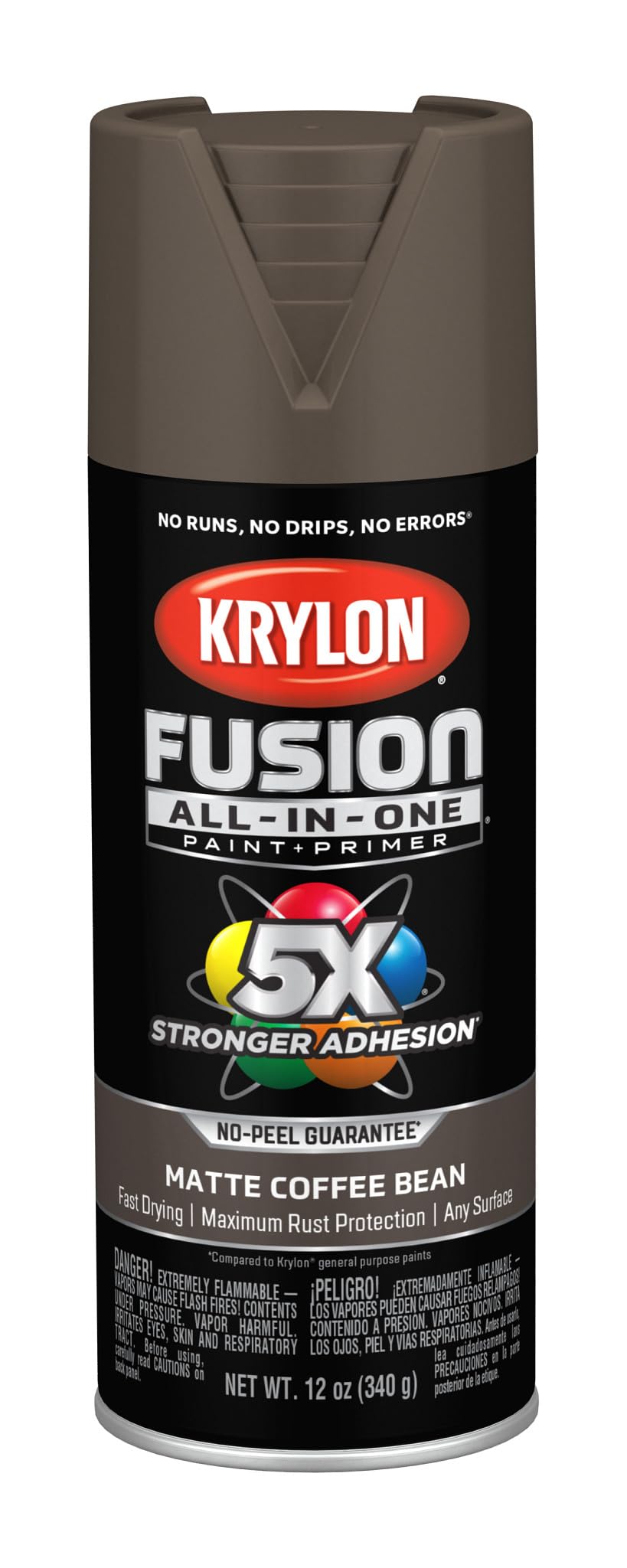 Krylon Fusion All-In-One, Metallic, Black Stainless Steel, 12 oz