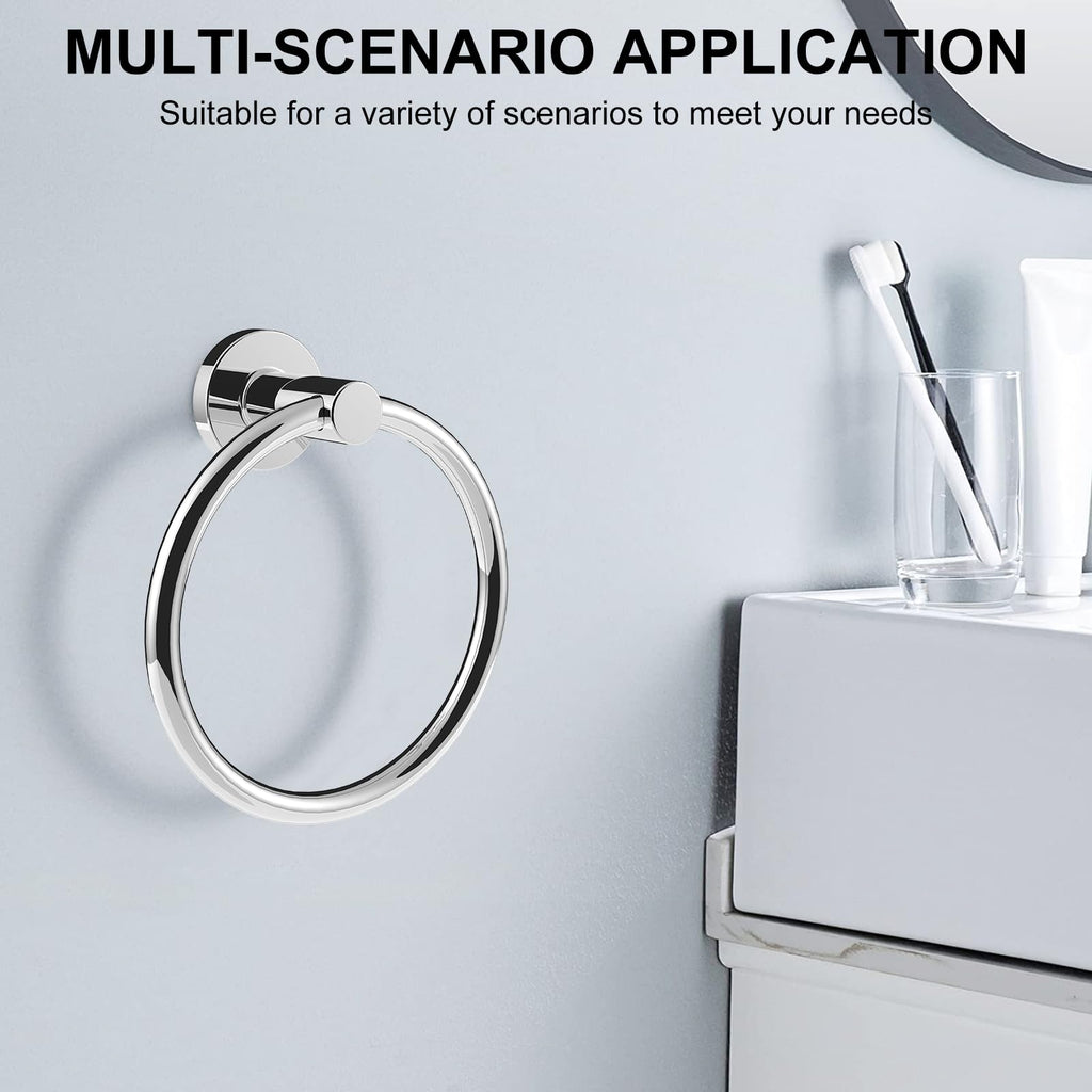 SetSail Towel Holder for Bathroom Wall Matte Black Towel Ring