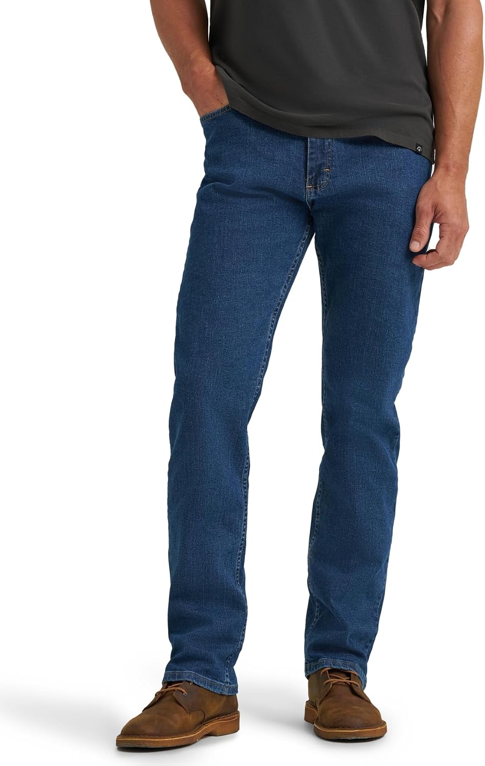Wrangler - Mens Jeans - Regular Straight Fit - Authentics - Dark Stonewash