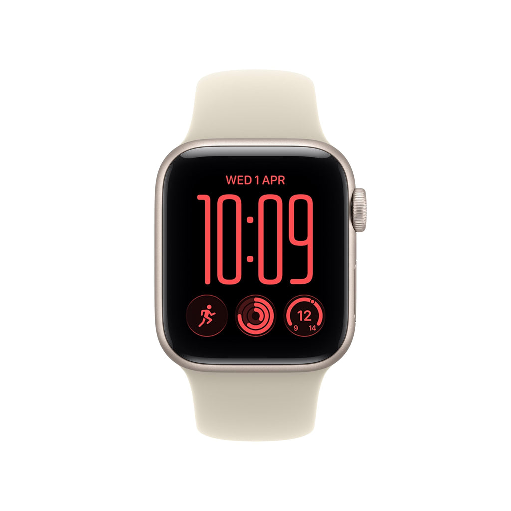 Apple Watch SE 3 GPS 40mm Smartwatch with Starlight Aluminium Case with Starlight Sport Band S/M. Fitness and Sleep Trackers, Heart Rate Monitor, Always-On Display, Water Resistant