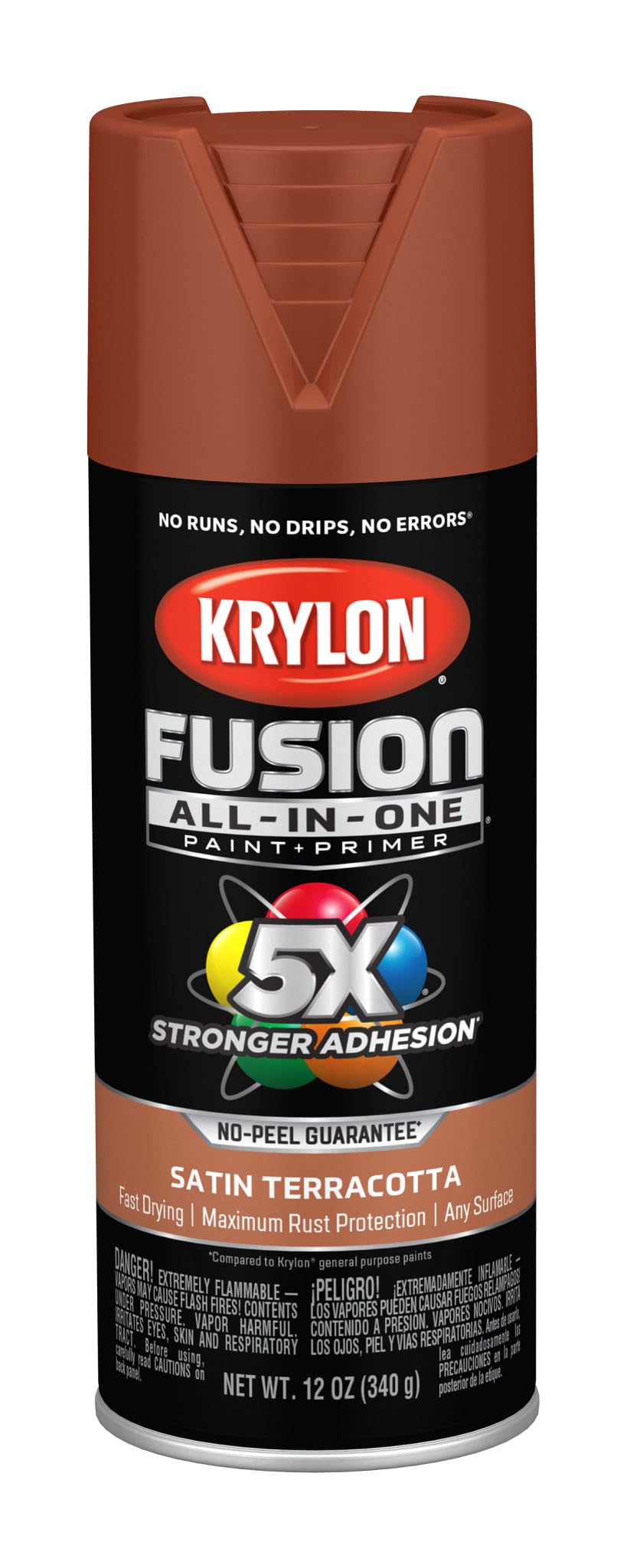 Krylon Fusion All-In-One, Metallic, Black Stainless Steel, 12 oz