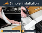 Linda’s Essentials Silicone Stove Gap Covers (2 Pack), Heat Resistant Oven Gap Filler Seals Gaps Between Stovetop and Counter, Easy to Clean Stove Gap Guard (21 Inches, Black)