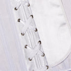 Kelvry Women's Satin Waist Cincher Lace up Boned Bustier Underbust Corset
