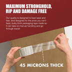 Merrimen Strong Heavy Duty Roll Pack Brown Packaging Tape, Secure Sticky Sealing Tape for Parcel Boxes, Moving Boxes, Large Postal Bags for Long Term Storage, (48MM x 66M) (3 rolls, Brown)